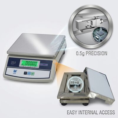 Rechargeable Digital Weighing Scale 6kg Single Platter LED Display For Retail Shops